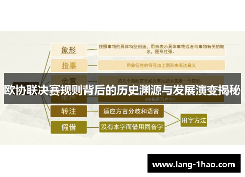 欧协联决赛规则背后的历史渊源与发展演变揭秘