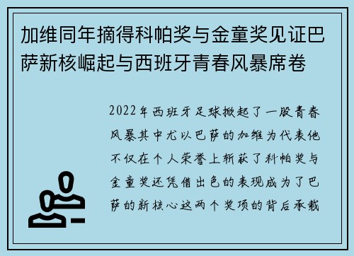加维同年摘得科帕奖与金童奖见证巴萨新核崛起与西班牙青春风暴席卷